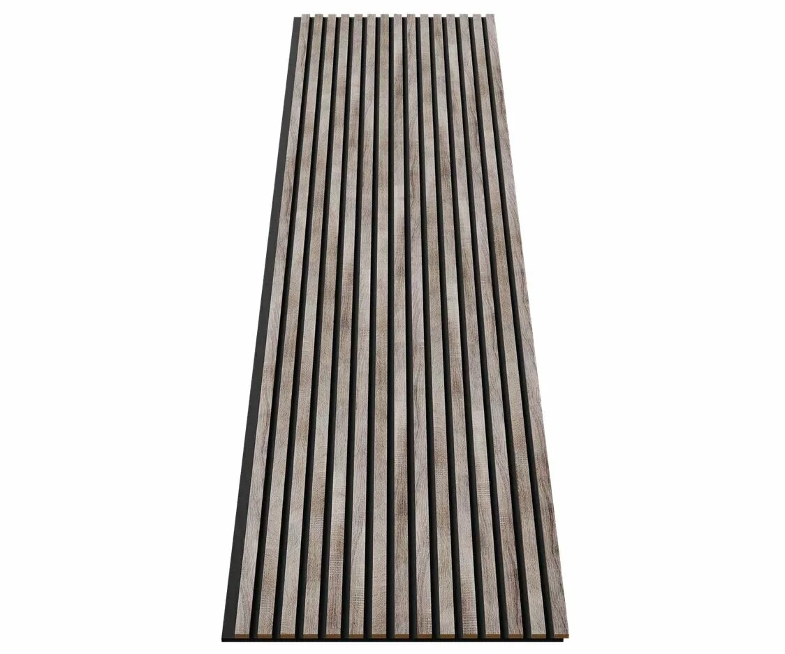 МДФ стеновая панель акустическая Cosca Decor Сканди Дуб Дымчатый черный войлок 2750×600×19 МДФ стеновая панель акустическая Cosca Decor Сканди Дуб Дымчатый черный войлок 2750×600×19